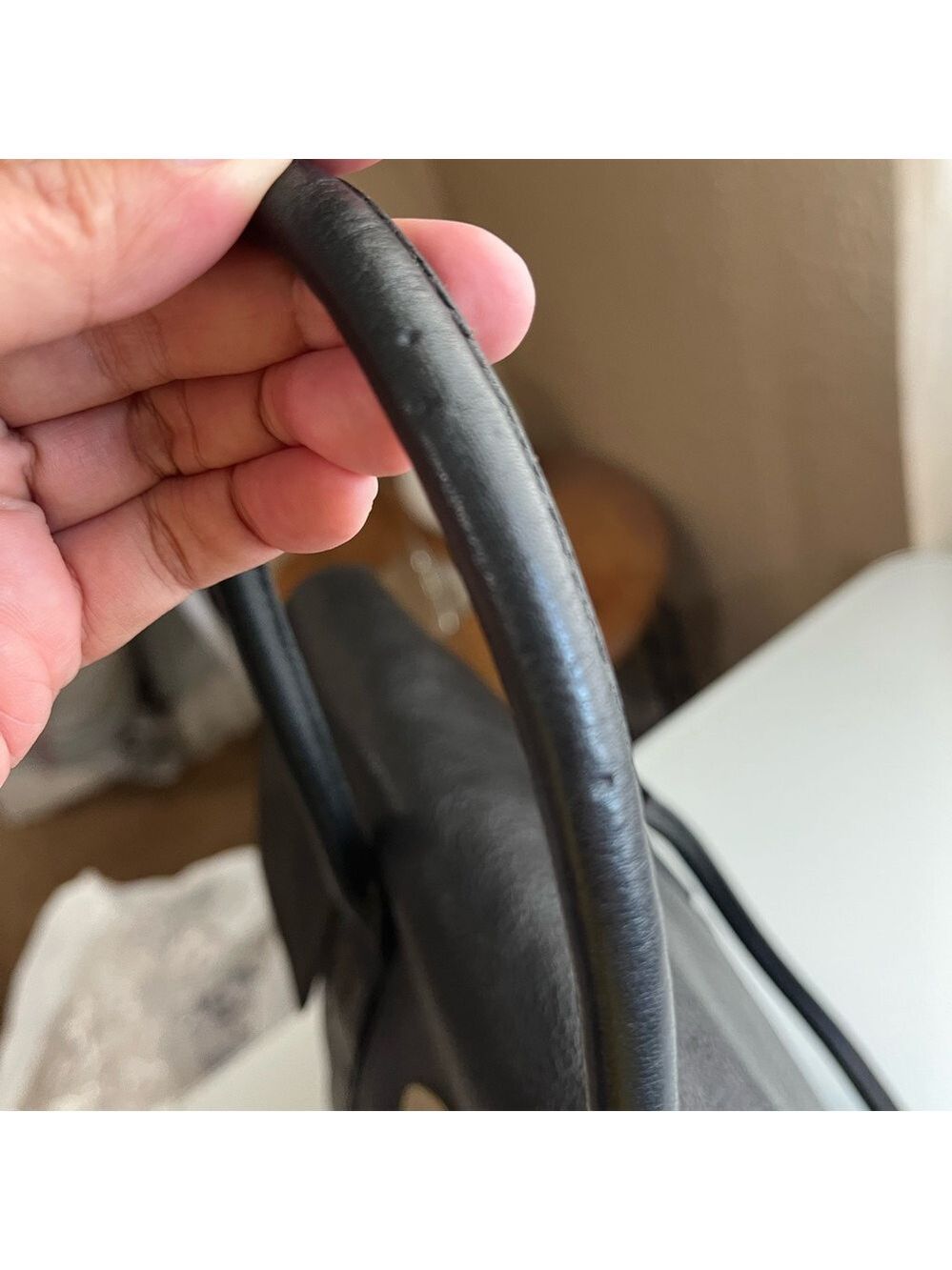 MULBERRY BLACK GRAINED LEATHER BAYSWATER - Picture 6 of 15